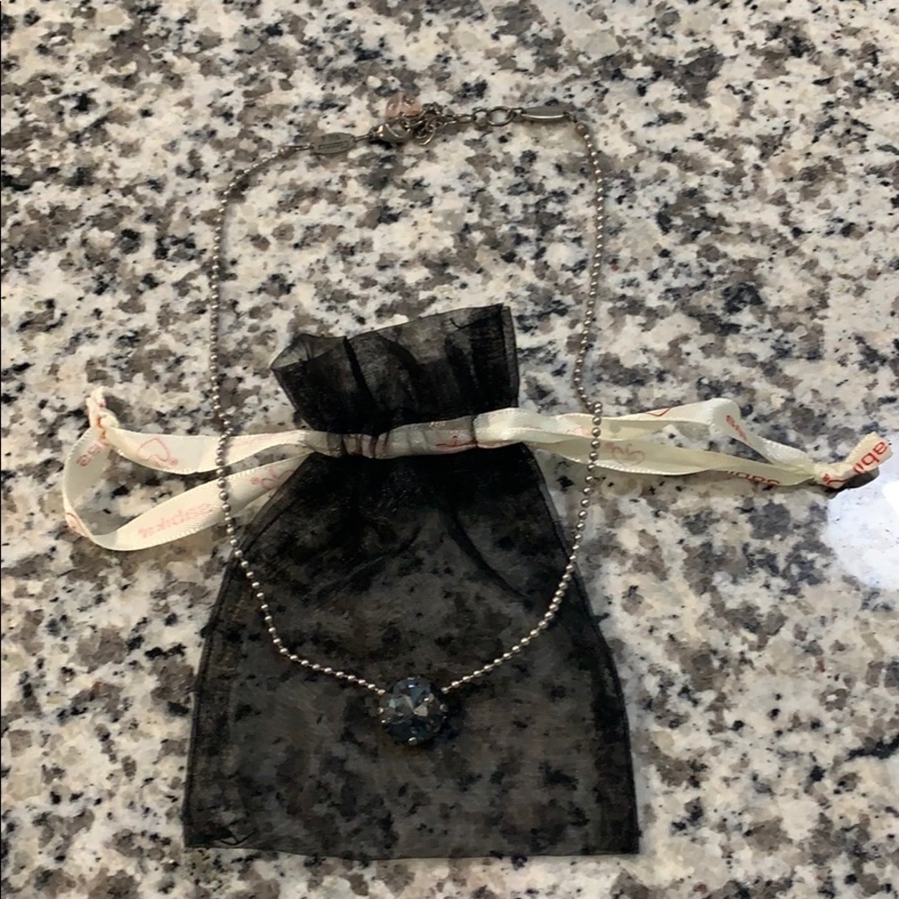 Sabika silver grey gem necklace *NEVER WORN*